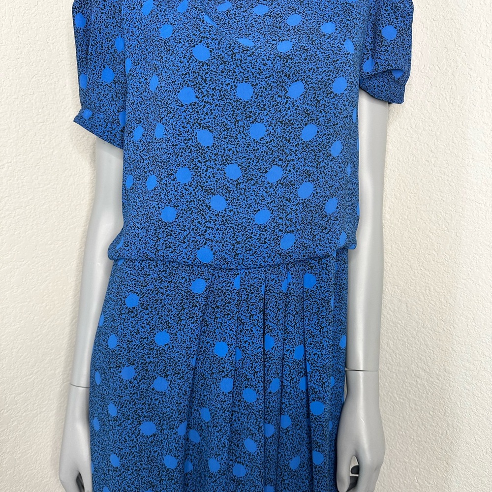 Vintage Blue Polka Dot Dress